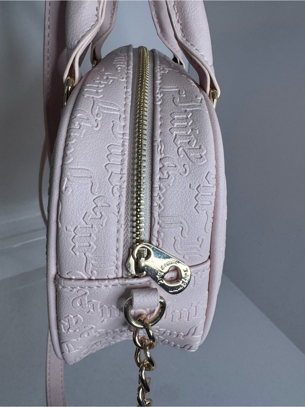#386 Juicy Couture NWT Pep in Her Step Crossbody Two-Way Bag Powder Blush - Picture 6 of 14